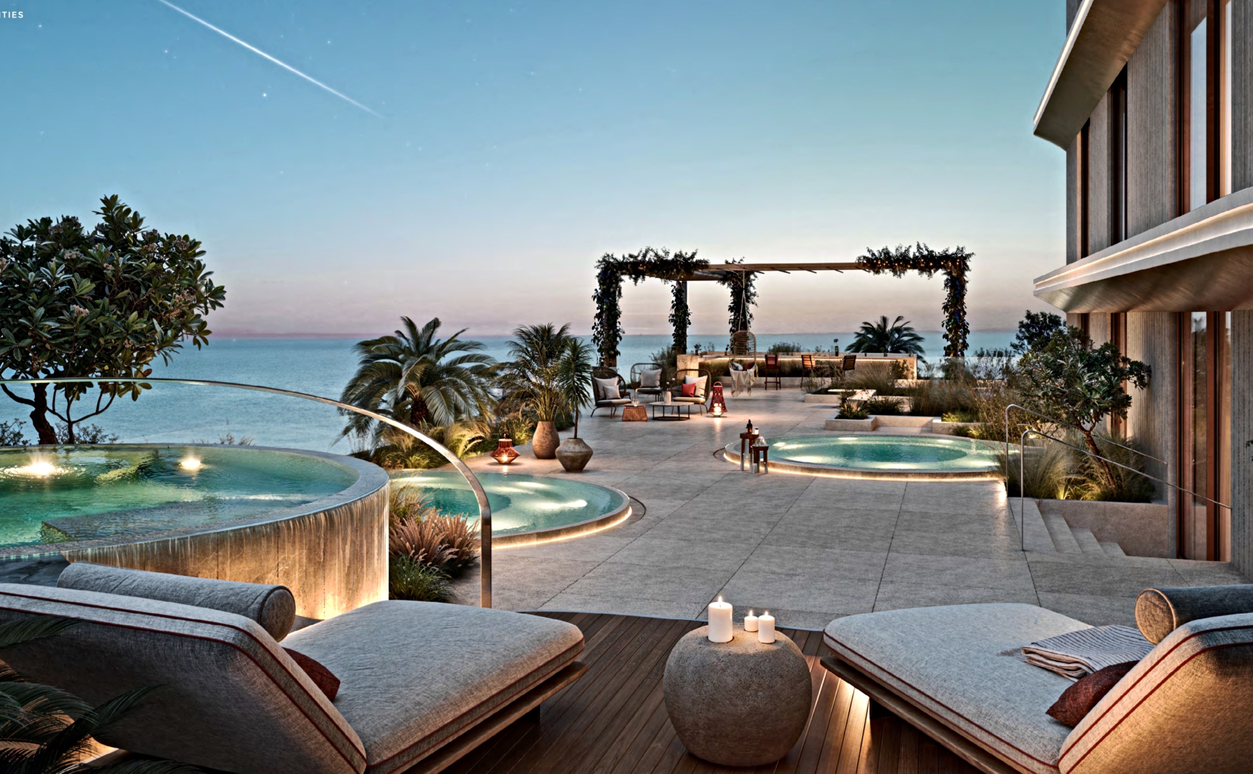 Sea facing wellness terrace at The Mural
